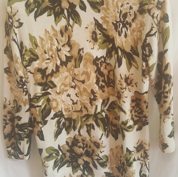 IsaacmizrahiLIVE women's cardigan floral sweater - Picture 3 of 8